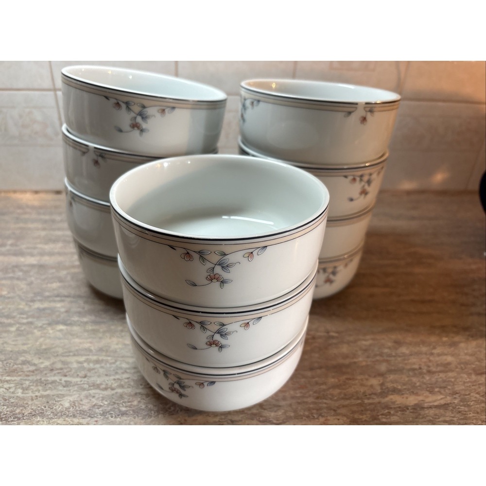 Princess House " Heritage Blossom" 11 Cereal Soup Bowls 5 1/4" Fine Porcelain EC